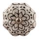 Black Flower Ceramic Wine Stopper in Golden Fitting